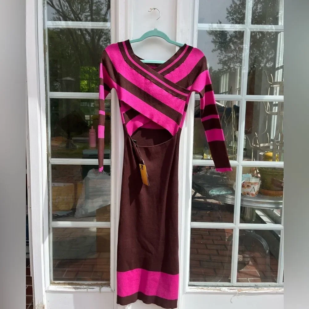 Anthropologie Le Superbe Fall In Rib Midi Dress NWT - Picture 7 of 10